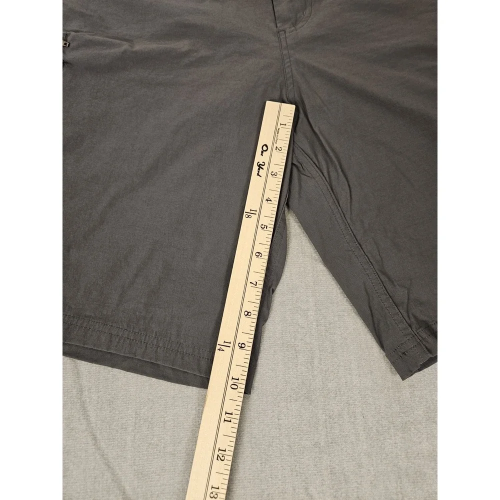 Orvis Mens Cargo Shorts Gray Zip Cargo Pocket Hiking Outdoor